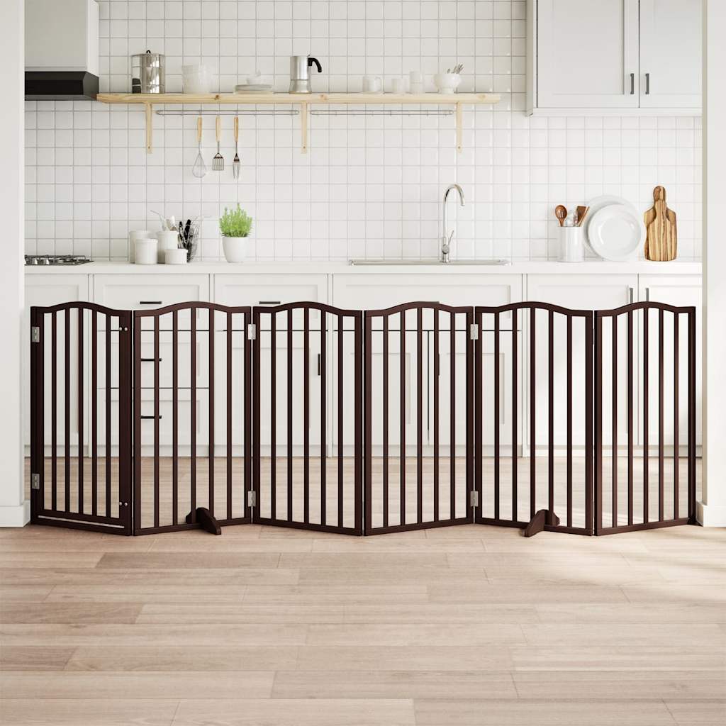Dog Gate Foldable 3 Panels 150 Cm Poplar Wood