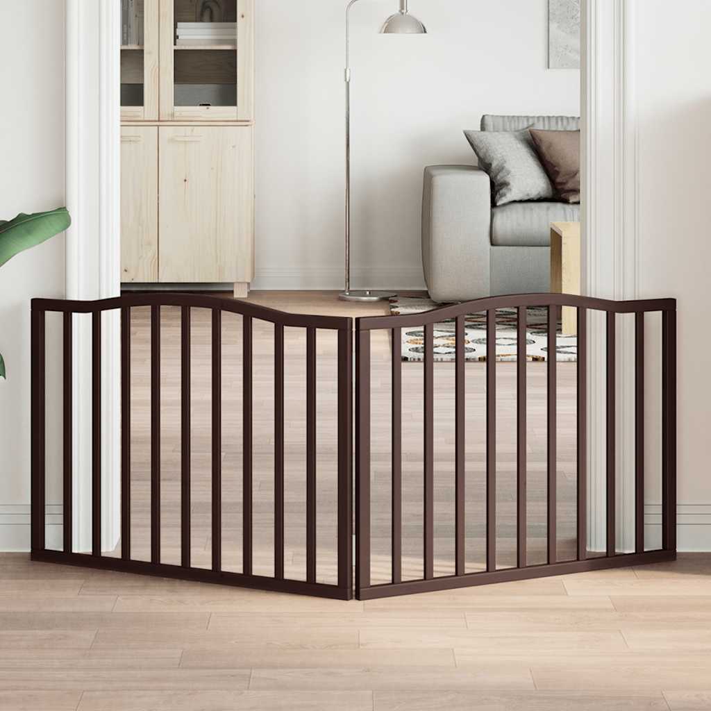 Dog Gate Foldable 3 Panels 150 Cm Poplar Wood