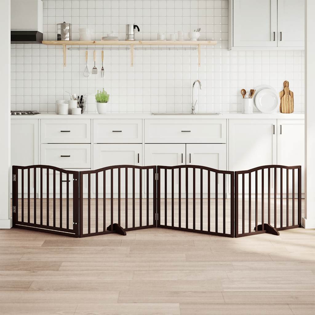 Dog Gate Foldable 3 Panels 150 Cm Poplar Wood