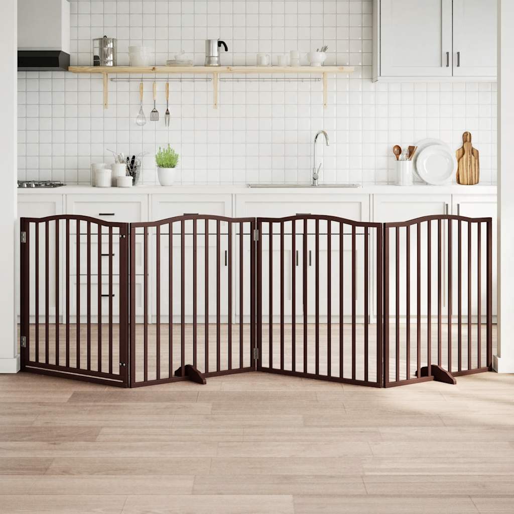 Dog Gate Foldable 3 Panels 150 Cm Poplar Wood