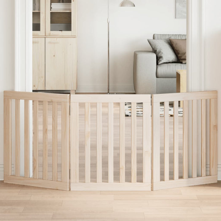 Dog Gate Foldable 2 Panels 160 Cm Poplar Wood