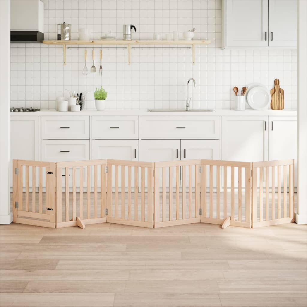 Dog Gate Foldable 2 Panels 160 Cm Poplar Wood
