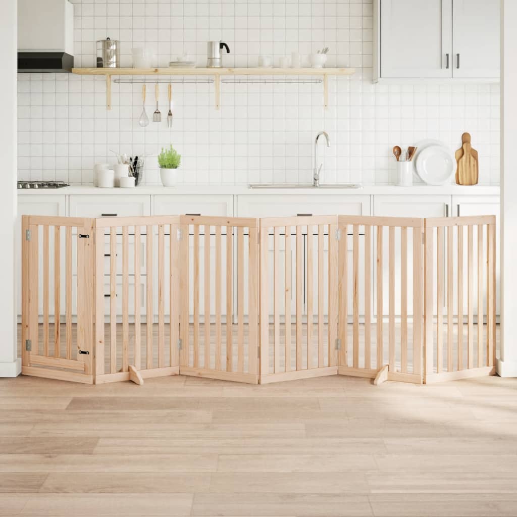 Dog Gate Foldable 2 Panels 160 Cm Poplar Wood