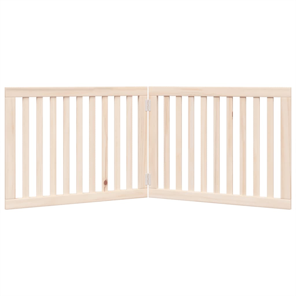 Dog Gate Foldable 2 Panels 160 Cm Poplar Wood