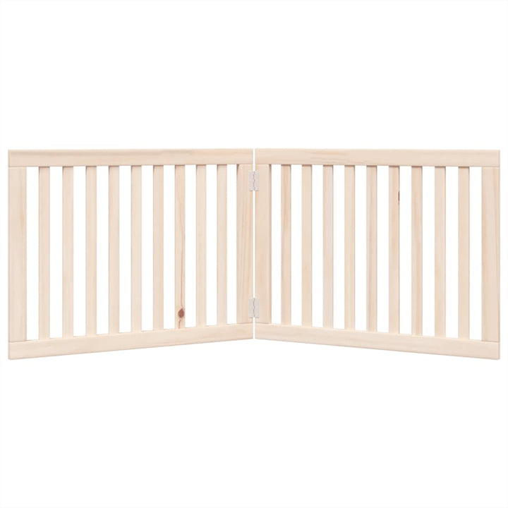 Dog Gate Foldable 2 Panels 160 Cm Poplar Wood