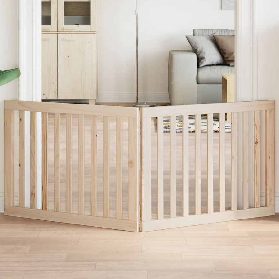 Dog Gate Foldable 2 Panels 160 Cm Poplar Wood