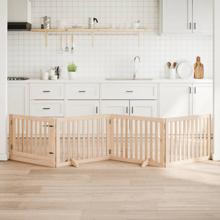 Dog Gate Foldable 2 Panels 160 Cm Poplar Wood