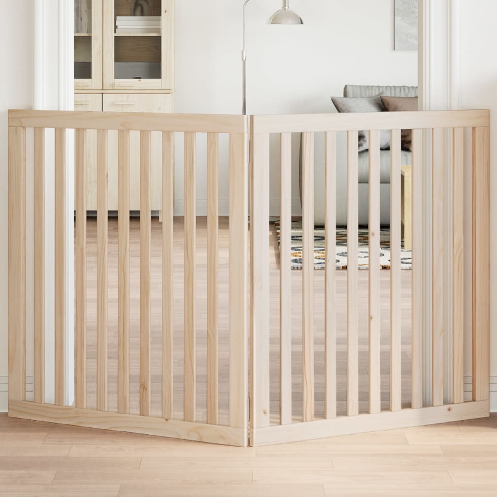 Dog Gate Foldable 2 Panels 160 Cm Poplar Wood