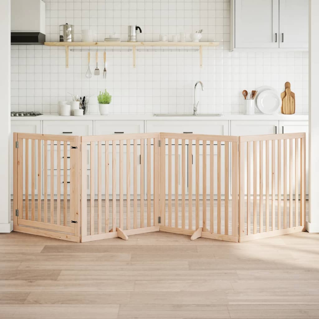 Dog Gate Foldable 2 Panels 160 Cm Poplar Wood