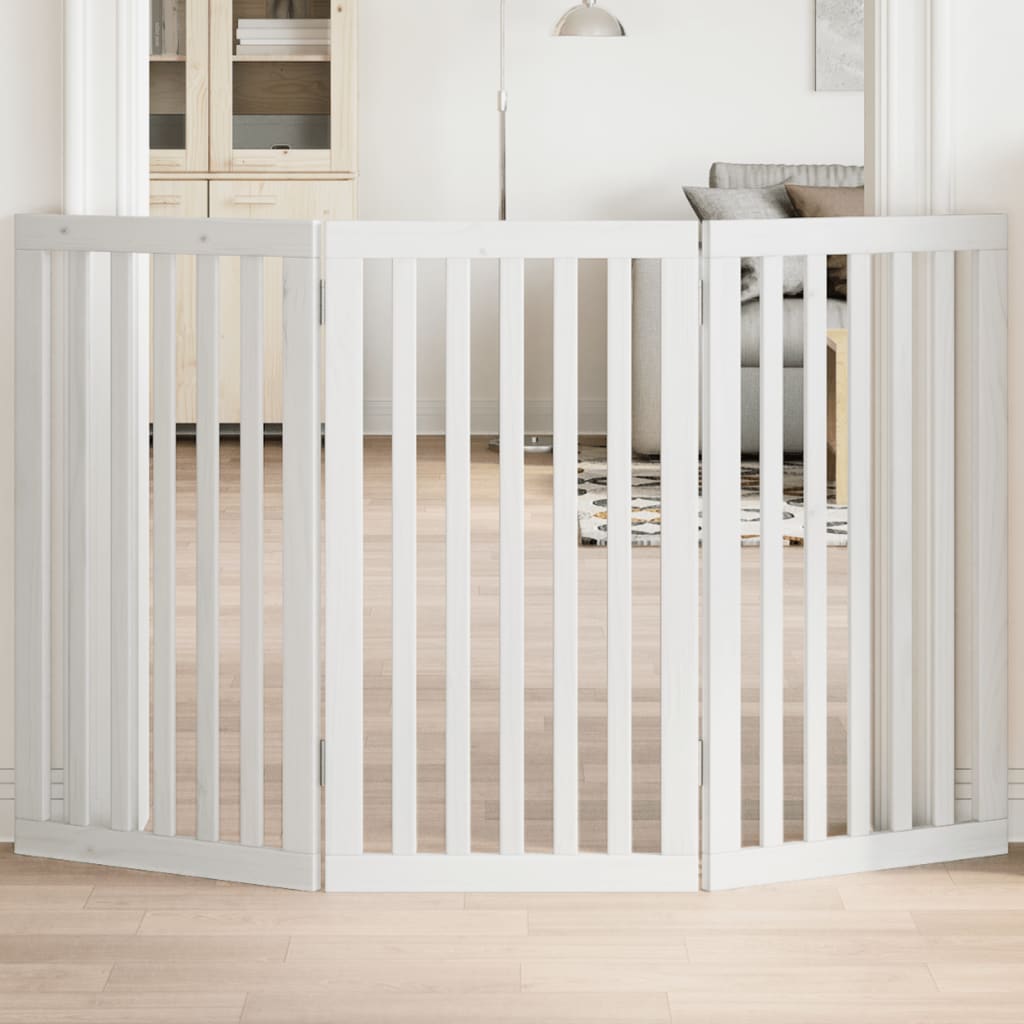 Dog Gate Foldable 2 Panels 160 Cm Poplar Wood