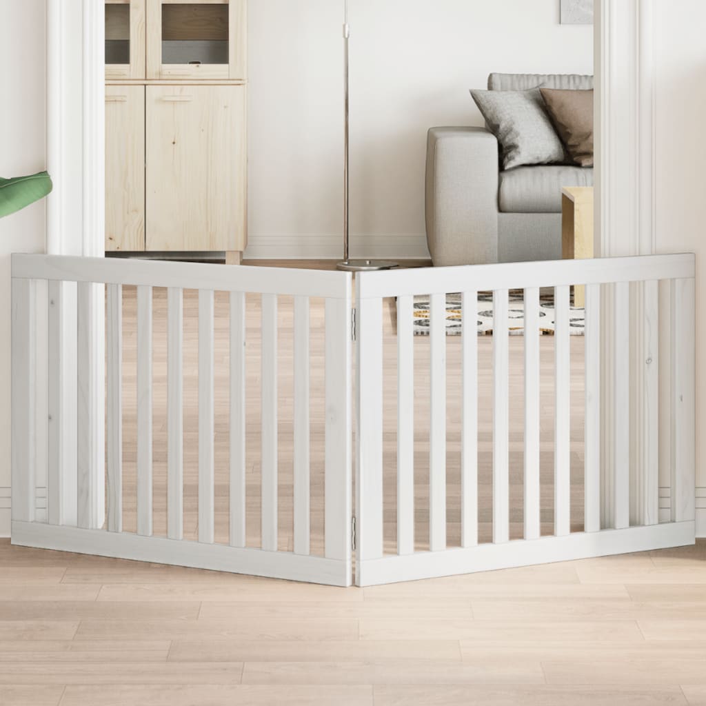 Dog Gate Foldable 2 Panels 160 Cm Poplar Wood