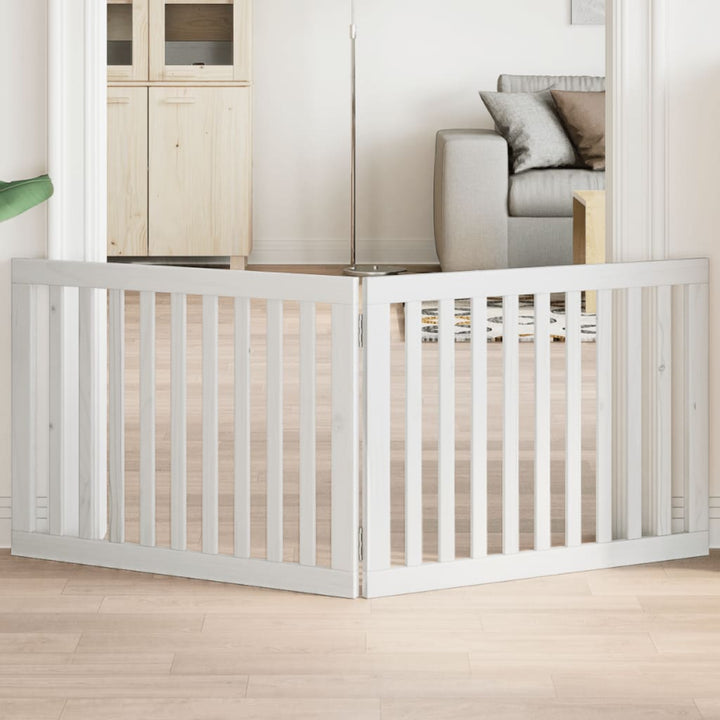 Dog Gate Foldable 2 Panels 160 Cm Poplar Wood