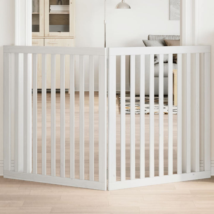 Dog Gate Foldable 2 Panels 160 Cm Poplar Wood