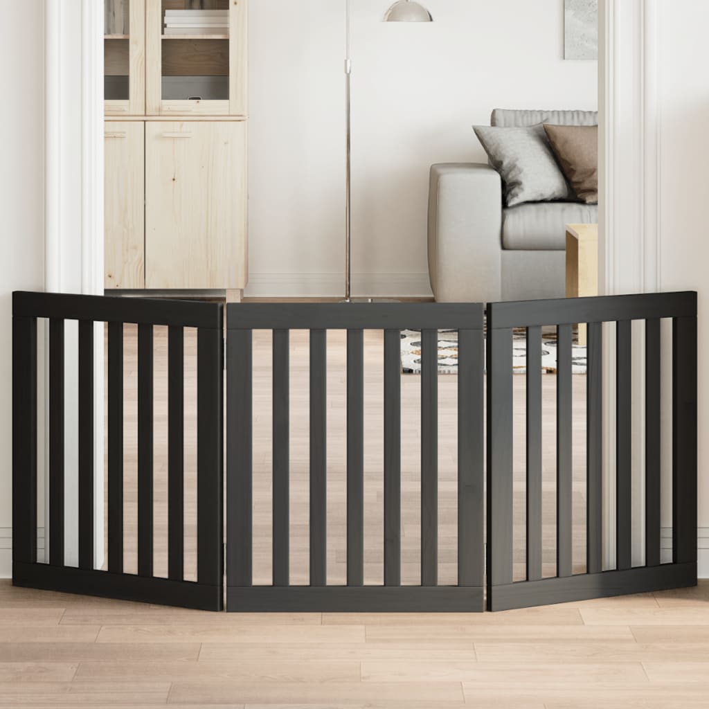 Dog Gate Foldable 2 Panels 160 Cm Poplar Wood