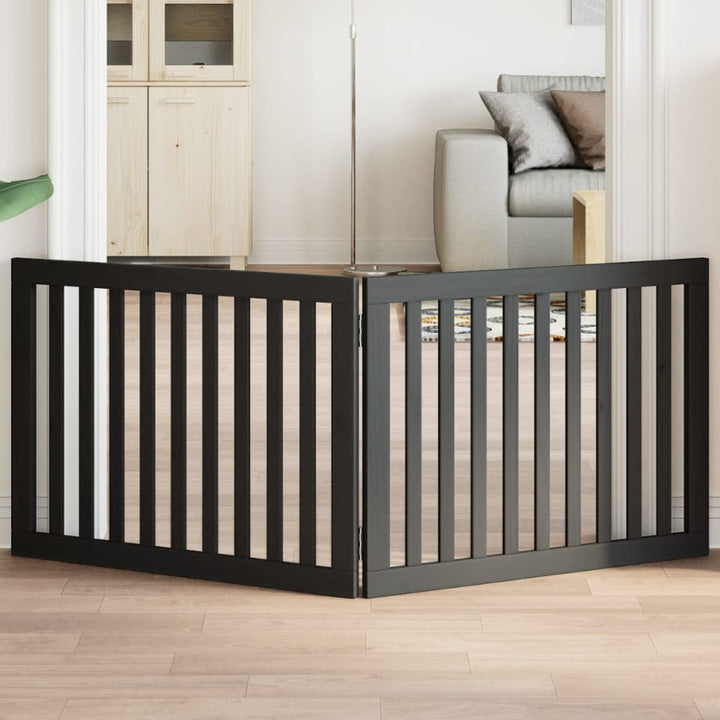 Dog Gate Foldable 2 Panels 160 Cm Poplar Wood
