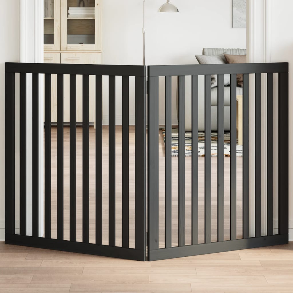 Dog Gate Foldable 2 Panels 160 Cm Poplar Wood