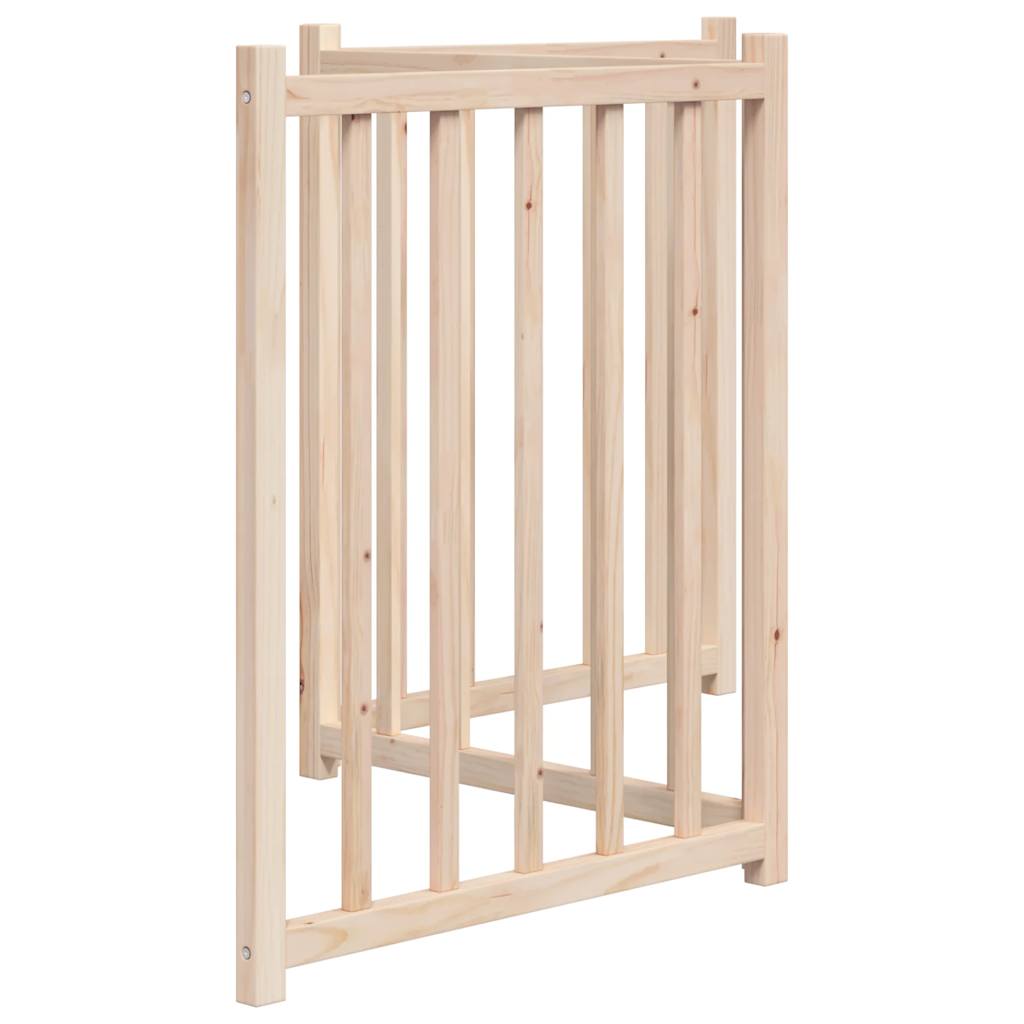 Dog Gate Foldable 3 Panels 150 Cm Solid Wood Fir