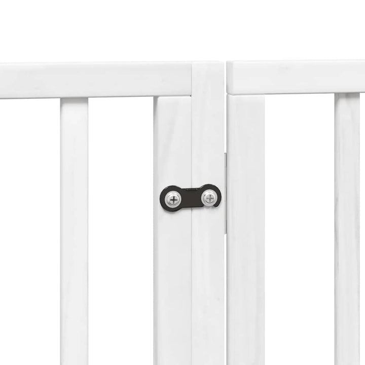 Dog Gate With Door Foldable 12 Panels 600 Cm Poplar Wood