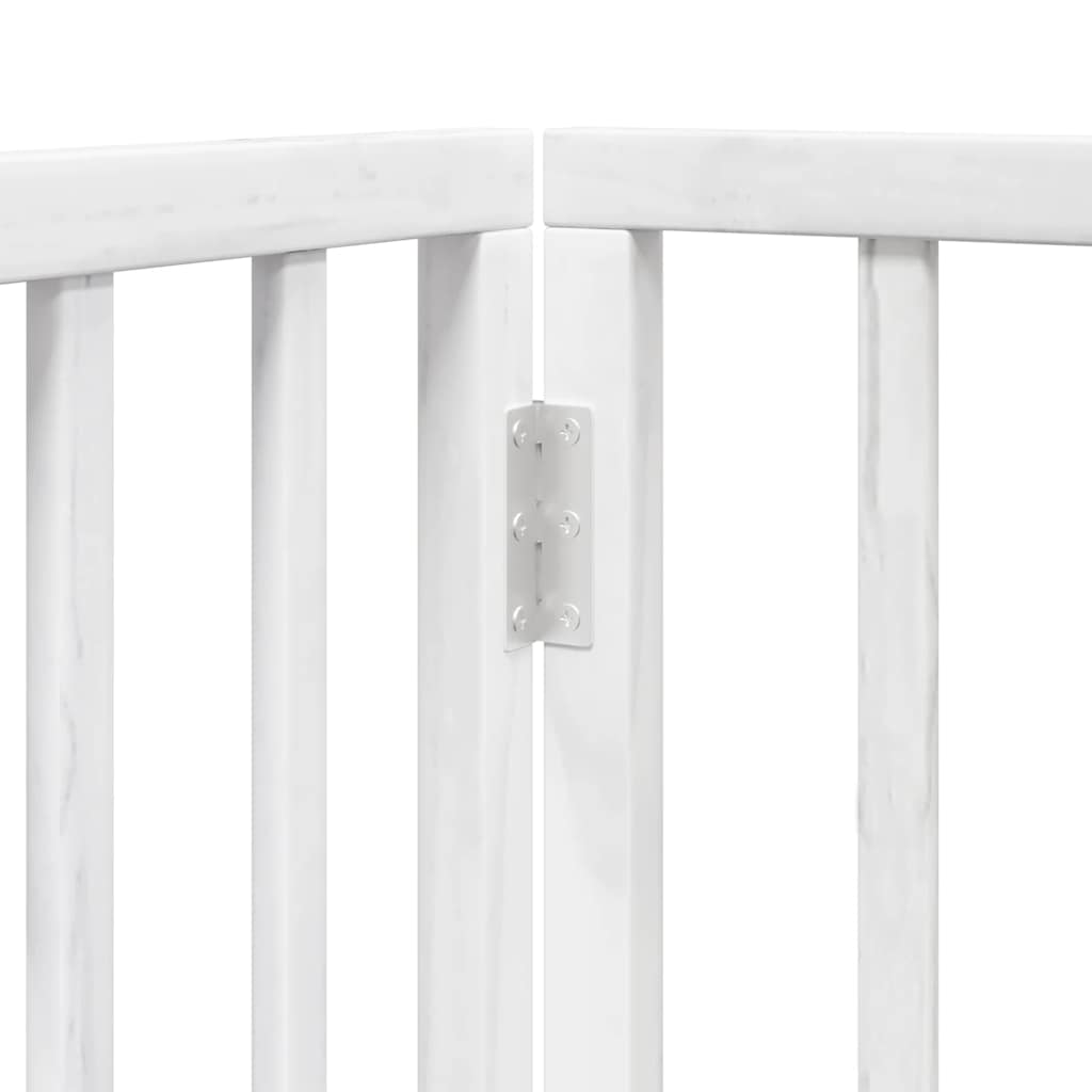 Dog Gate With Door Foldable 12 Panels 600 Cm Poplar Wood