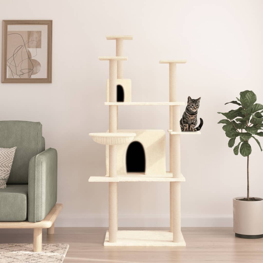 Cat Tree With Sisal Scratching Posts 166 Cm