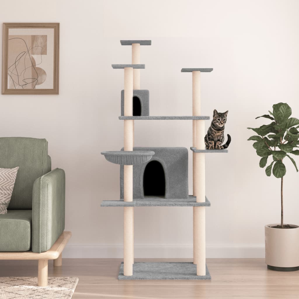 Cat Tree With Sisal Scratching Posts 166 Cm
