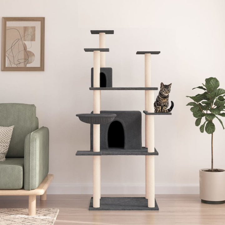 Cat Tree With Sisal Scratching Posts 166 Cm