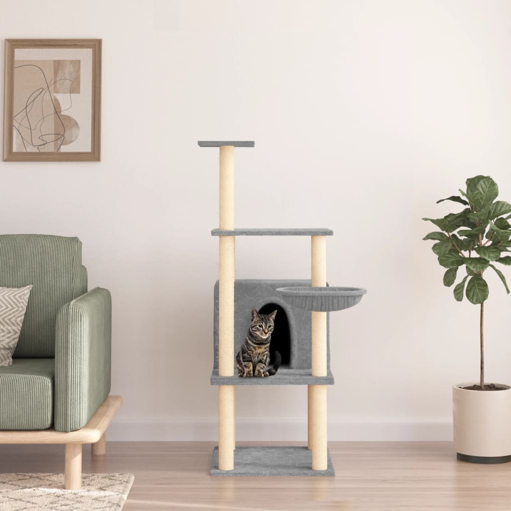 Cat Tree With Sisal Scratching Posts 132 Cm
