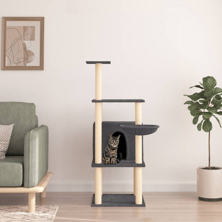 Cat Tree With Sisal Scratching Posts 132 Cm
