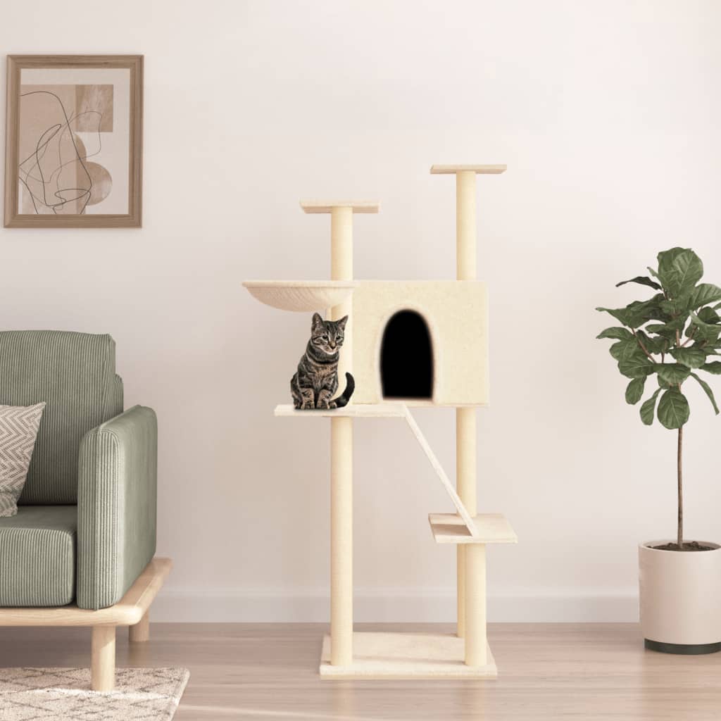 Cat Tree With Sisal Scratching Posts 143 Cm