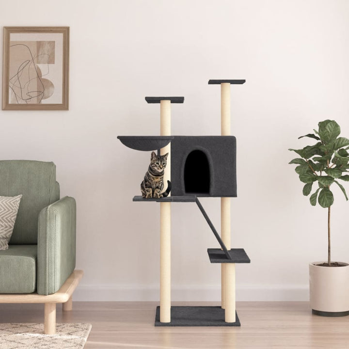 Cat Tree With Sisal Scratching Posts 143 Cm