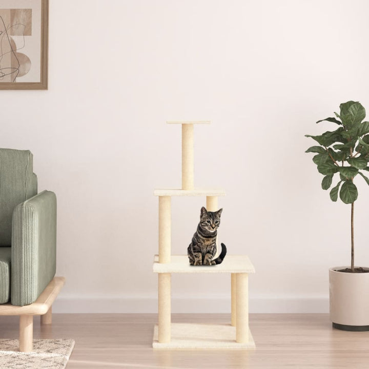 Cat Tree With Sisal Scratching Posts 111 Cm