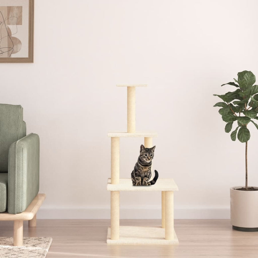 Cat Tree With Sisal Scratching Posts 111 Cm