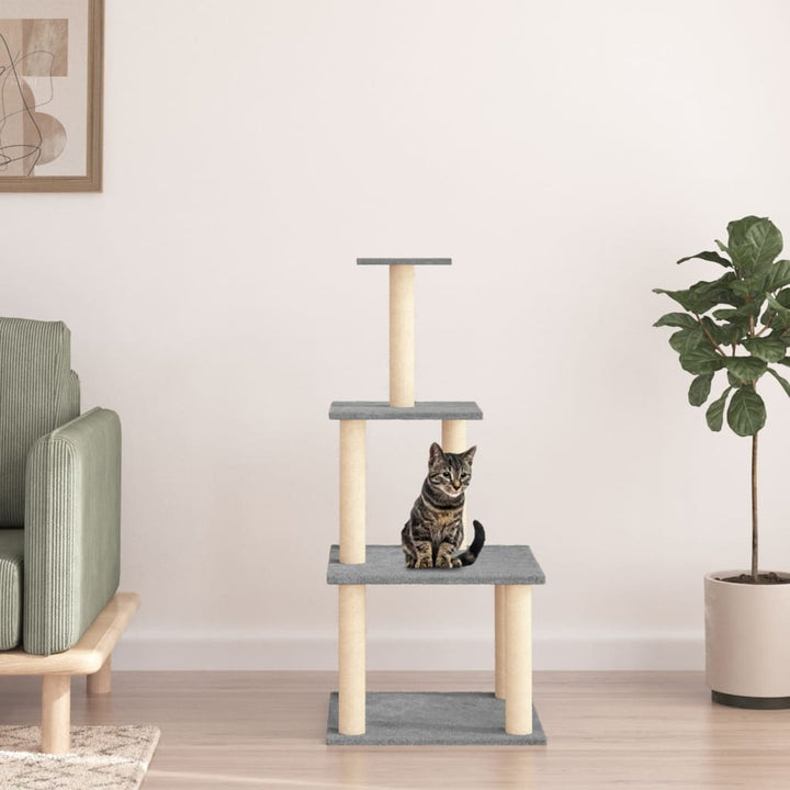 Cat Tree With Sisal Scratching Posts 111 Cm