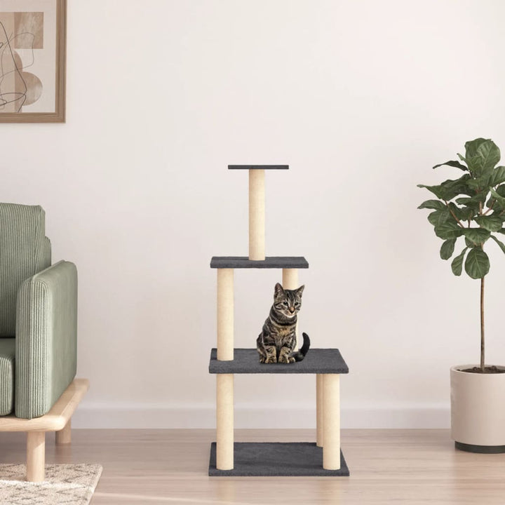 Cat Tree With Sisal Scratching Posts 111 Cm