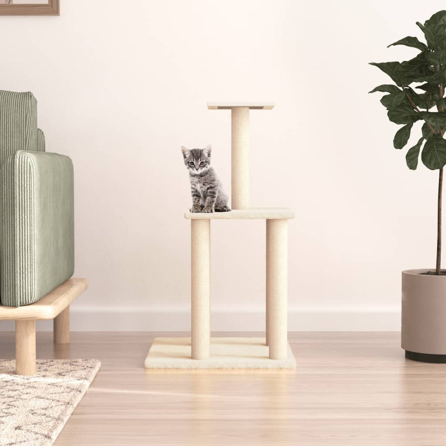 Cat Tree With Sisal Scratching Posts 85.5 Cm