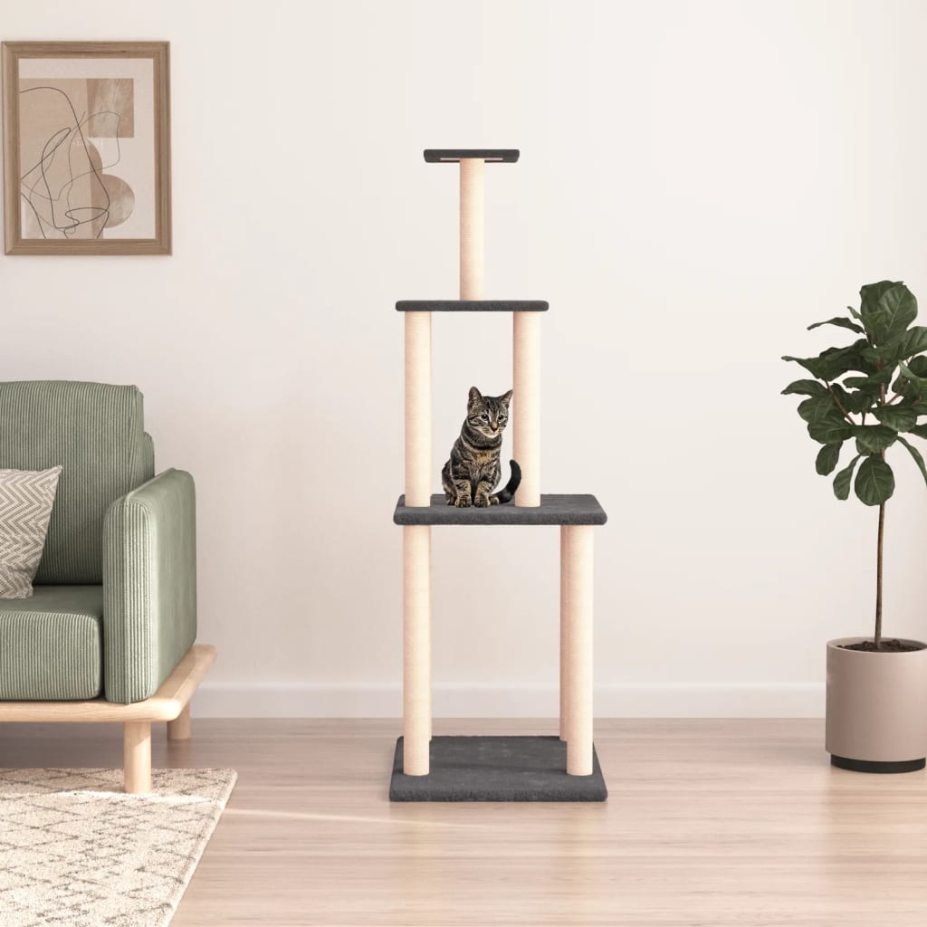 Cat Tree With Sisal Scratching Posts 149 Cm