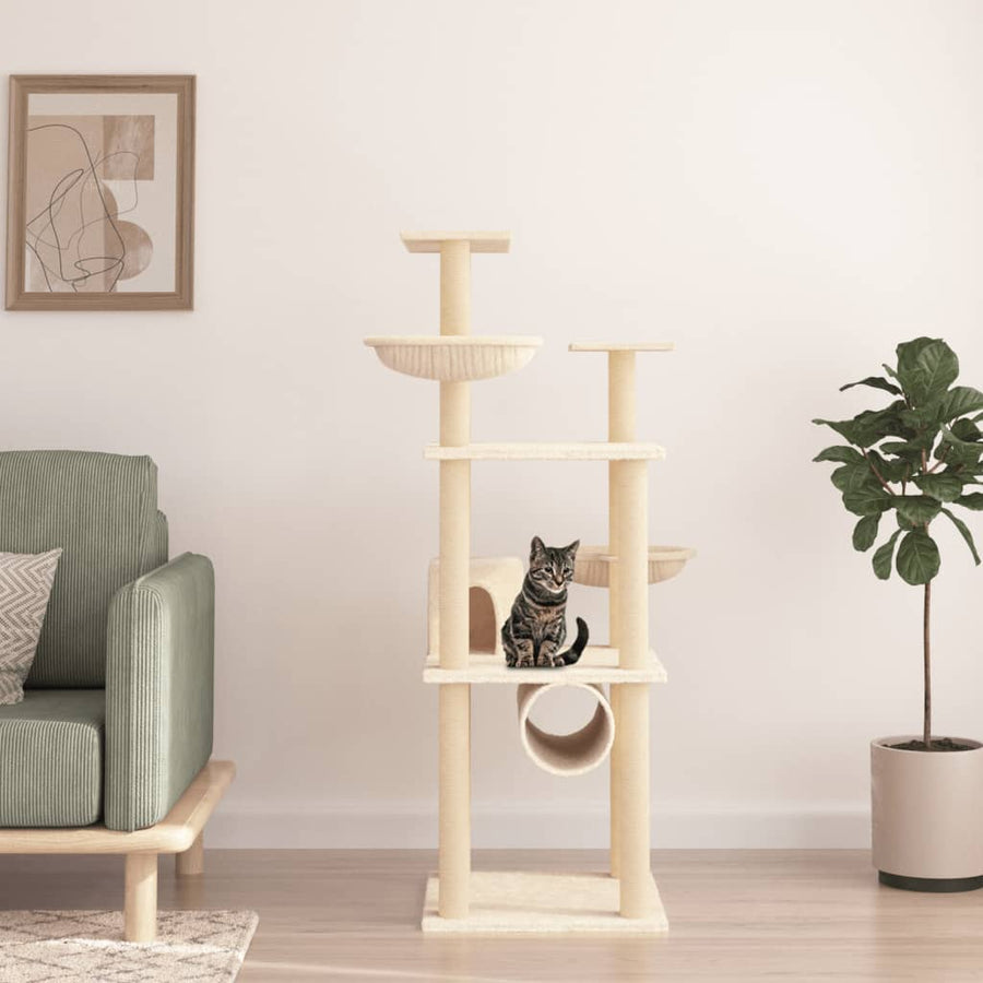 Cat Tree With Sisal Scratching Posts 141 Cm