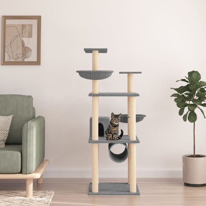 Cat Tree With Sisal Scratching Posts 141 Cm
