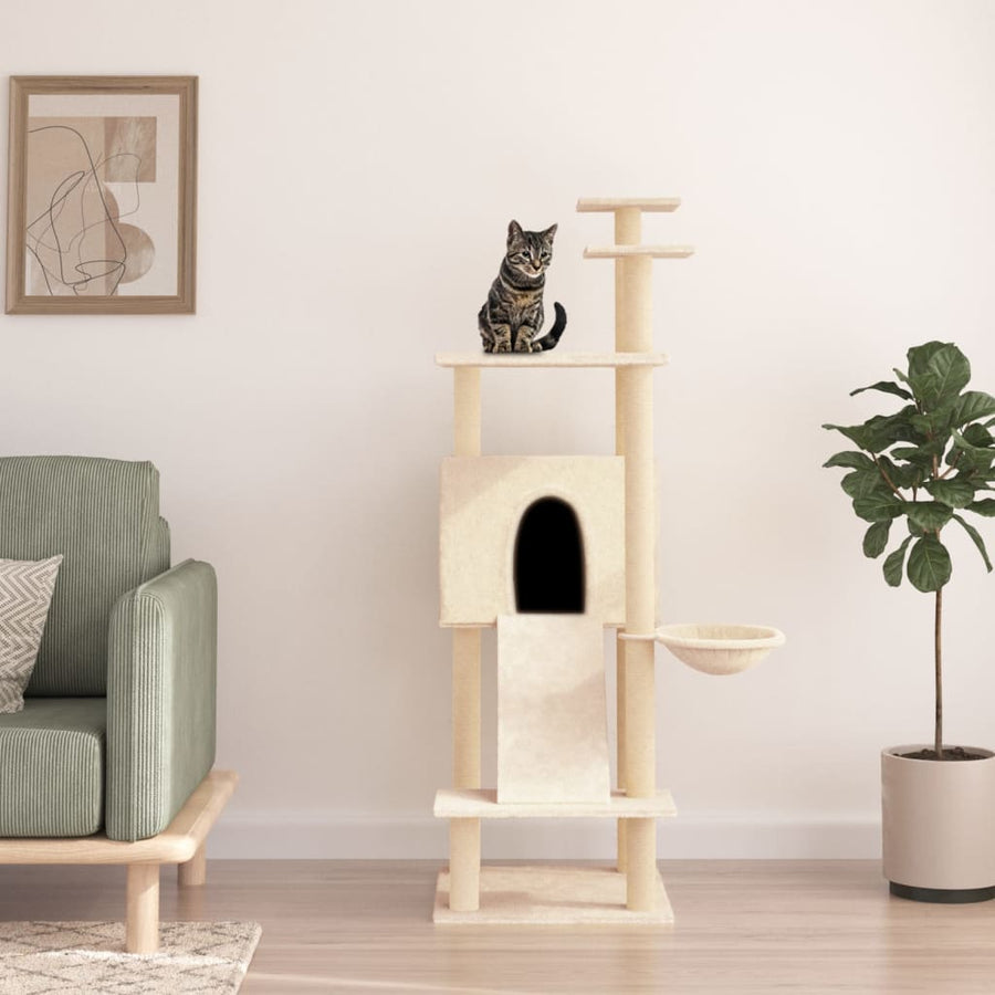 Cat Tree With Sisal Scratching Posts 153 Cm