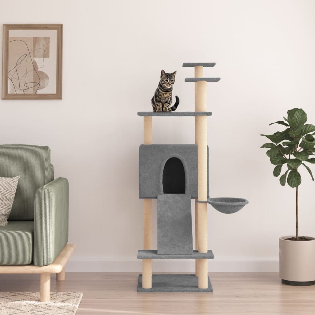 Cat Tree With Sisal Scratching Posts 153 Cm