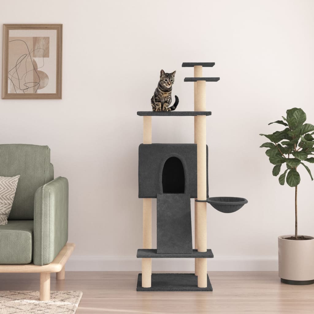Cat Tree With Sisal Scratching Posts 153 Cm