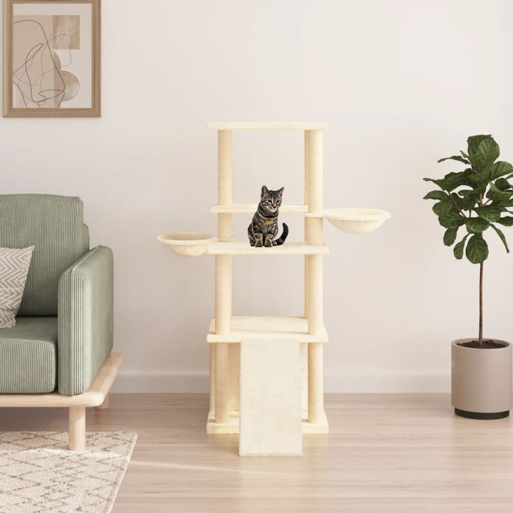 Cat Tree With Sisal Scratching Posts 133 Cm