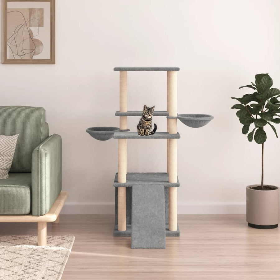 Cat Tree With Sisal Scratching Posts 133 Cm