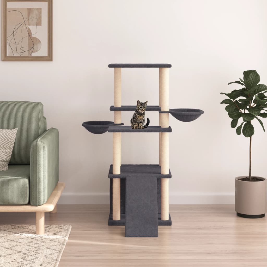Cat Tree With Sisal Scratching Posts 133 Cm