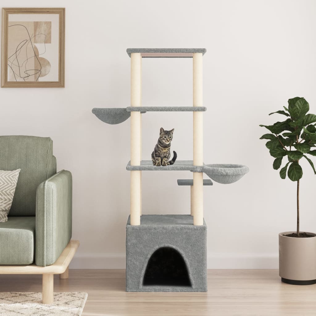 Cat Tree With Sisal Scratching Posts 147 Cm