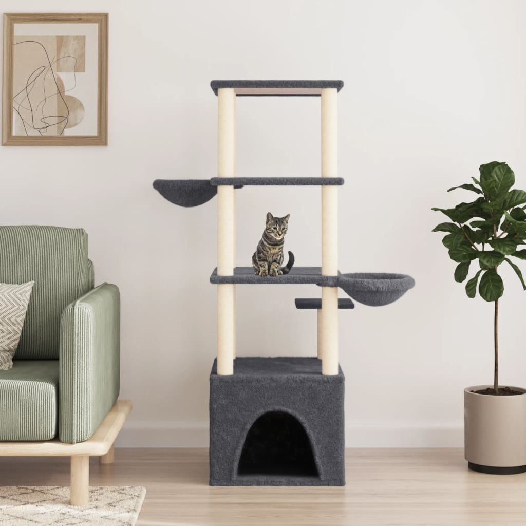 Cat Tree With Sisal Scratching Posts 147 Cm