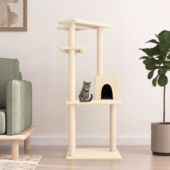Cat Tree With Sisal Scratching Posts 123 Cm