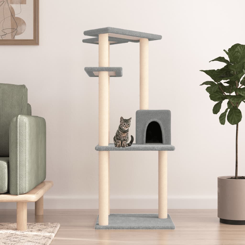 Cat Tree With Sisal Scratching Posts 123 Cm