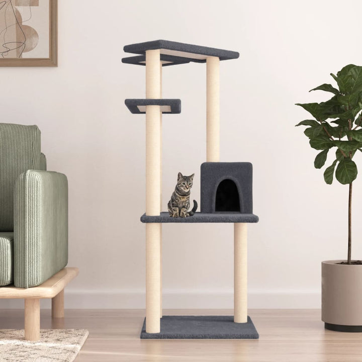 Cat Tree With Sisal Scratching Posts 123 Cm