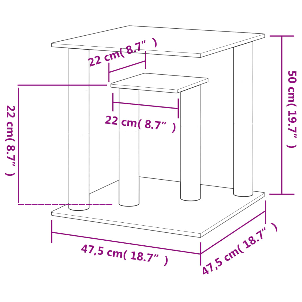 Cat Scratching Posts With Platforms 50 Cm